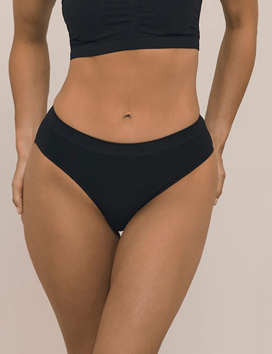 Ambra Bare Essentials Hi Cut Brief - #color_Black