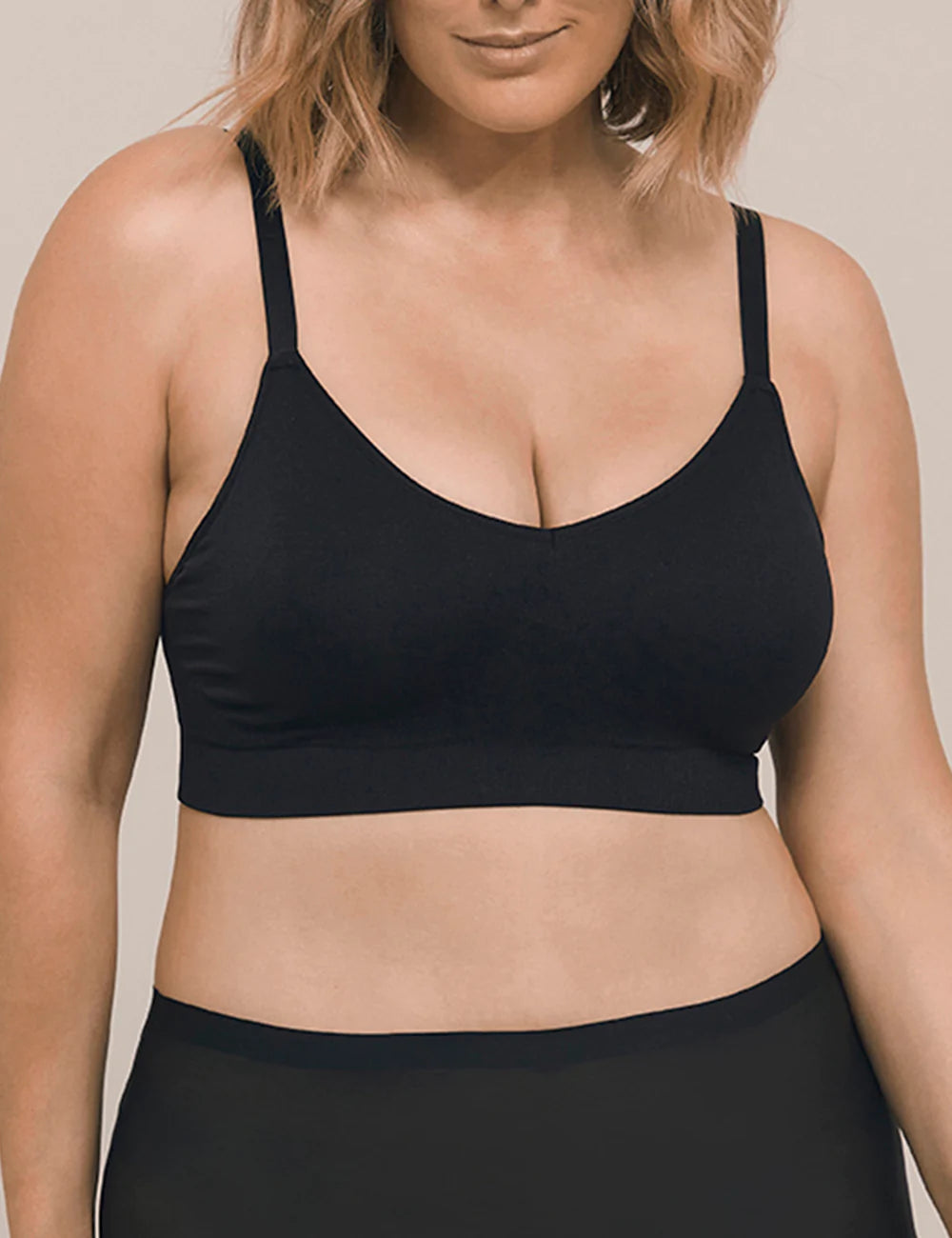 Ambra Curvesque Wirefree Support Bra - #color_Black