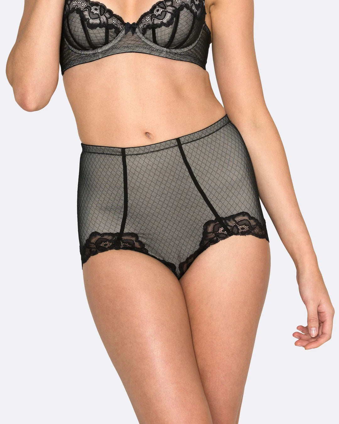 Hush Hush Whisper Firm Control Lace Brief